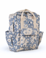 Mochila Adulto |Florzinhas Azul Claro Grande Matelassado