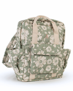 Mochila Adulto |Florzinhas Verde Menta Grande Matelassado