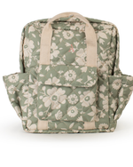 Mochila Adulto |Florzinhas Verde Menta Grande Matelassado