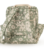 Mochila Adulto |Florzinhas Verde Menta Grande Matelassado