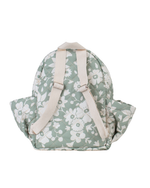 Mochila Kids + Estojo |Florzinhas Verde Menta Grande Matelassado