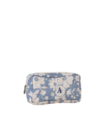 Mochila Kids + Estojo |Florzinhas Azul Claro Grande Matelassado