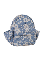 Mochila Kids + Estojo |Florzinhas Azul Claro Grande Matelassado