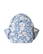 Mochila Kids + Estojo |Florzinhas Azul Claro Grande Matelassado