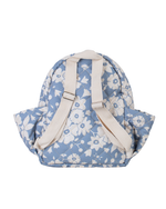 Mochila Kids + Estojo |Florzinhas Azul Claro Grande Matelassado