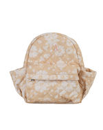Mochila Kids + Estojo |Florzinhas Amarelo Grande Matelassado