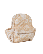 Mochila Kids + Estojo |Florzinhas Amarelo Grande Matelassado