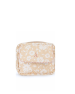 Necessaire 2 Zíperes |Florzinhas Amarelo Grande Matelassado + Listrado Rose