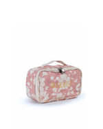 Necessaire Maquiagem |Florzinhas Rose Grande Matelassado + Listrado Amarelo