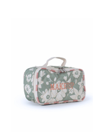Necessaire Maquiagem |Florzinhas Verde Menta Grande Matelassado + Listrado Rose