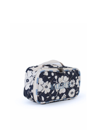 Necessaire Maquiagem |Florzinhas Azul Marinho Grande Matelassado + Listrado Azul Claro