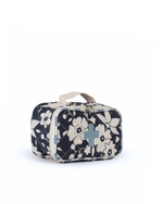 Necessaire Remédios |Florzinhas Azul Marinho Grande Matelassado + Listrado Azul Claro