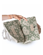 Porta Underwear |Florzinhas Verde Menta Grande Matelassado