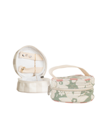 Porta Jóias |Florzinhas Verde Menta Grande Matelassado + Listrado Rose
