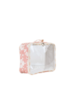 Organizador De Mala | Florzinhas Rose Grande Matelassado + Listrado Amarelo