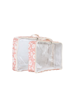 Organizador De Mala | Florzinhas Rose Grande Matelassado + Listrado Amarelo