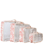 Organizador De Mala | Florzinhas Rose Grande Matelassado + Listrado Amarelo