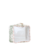 Organizador De Mala | Florzinhas Verde Menta Grande Matelassado + Listrado Rose