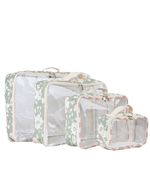 Organizador De Mala | Florzinhas Verde Menta Grande Matelassado + Listrado Rose