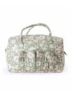 Mala GG |Florzinhas Verde Menta Grande Matelassado + Listrado Rose