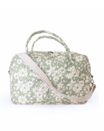 Mala GG |Florzinhas Verde Menta Grande Matelassado + Listrado Rose