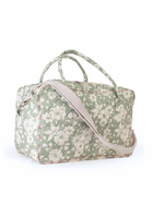 Mala GG |Florzinhas Verde Menta Grande Matelassado + Listrado Rose