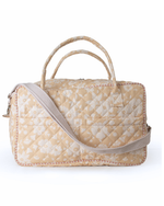 Mala GG |Florzinhas Amarelo Grande Matelassado + Listrado Rose