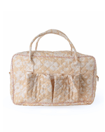 Mala GG |Florzinhas Amarelo Grande Matelassado + Listrado Rose