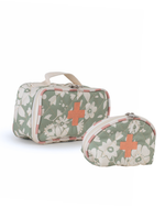 Necessaire Remédios |Florzinhas Verde Menta Grande Matelassado + Listrado Rose
