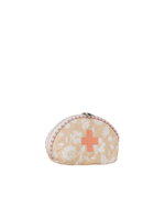 Necessaire Remédios |Florzinhas Amarelo Grande Matelassado + Listrado Rose