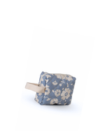 Necessaire Petit |Florzinhas Azul Claro Grande Matelassado + Listrado Azul Marinho