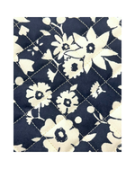 Necessaire Estojo |Florzinhas Azul Marinho Grande Matelassado + Listrado Azul Claro