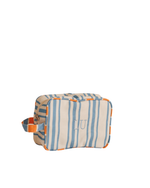 Necessaire Estojo | Listrado Joaquim Azul Claro + Listrado Joaquim Azul Claro E Laranja