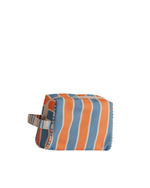 Necessaire Pequena  | Listrado Joaquim Azul Claro E Laranja + Listrado Joaquim Azul Claro