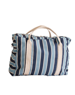 Bolsa Trip | Listrado Joaquim Azul Claro E Azul Marinho + Listrado Joaquim Cheio Azul Marinho