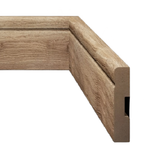 Rodapé Estilo 7cm Amadeirado Eucafloor Padrão 09 Barra com 2,40ML de MDF