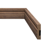 Rodapé Estilo 7cm Amadeirado Eucafloor Padrão 27 Barra com 2,40ML de MDF 