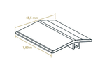 Perfil Redutor Eucafloor Padrão 21 de 180cm para Piso Laminado