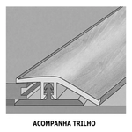 Perfil T Transição Estilo Eucafloor Padrão Cor 02 de 180 cm para Piso Laminado