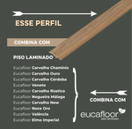 Perfil T Transição Estilo Eucafloor Padrão Cor 09 de 180 cm para Piso Laminado