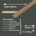 Perfil T Transição Estilo Eucafloor Padrão Cor 10 de 180 cm para Piso Laminado