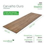 Piso Vinílico Eucafloor Gran Elegance Acqua Carvalho Ouro 2,41m² Resistente à Água