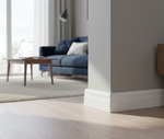 Rodapé Poliestireno 10 cm Branco Slim com Friso – Barra 2,40 m