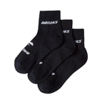 Meia Brooks Cano Médio Run-In Quarter Unissex Preta (3 pares)