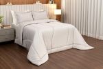 JG. EDREDOM VICHY KING 03 PCS 300 FIOS POL. - BEGE