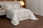 JG. EDREDOM COTTON PRINT QUEEN 03 PCS ALG. - XADREZ