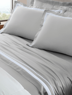 Jogo de Cama Breeze 300 Fios Fibra de Bambu King Cinza