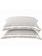 Par de Fronhas Breeze 300 Fios 100% Fibra de Bambu Branco e Fendi