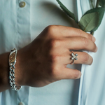 Anel Bloom - Diamantes Negros | Bloom Ring - Black Diamonds