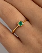 Anel Framed  | Framed Ring - Emerald 